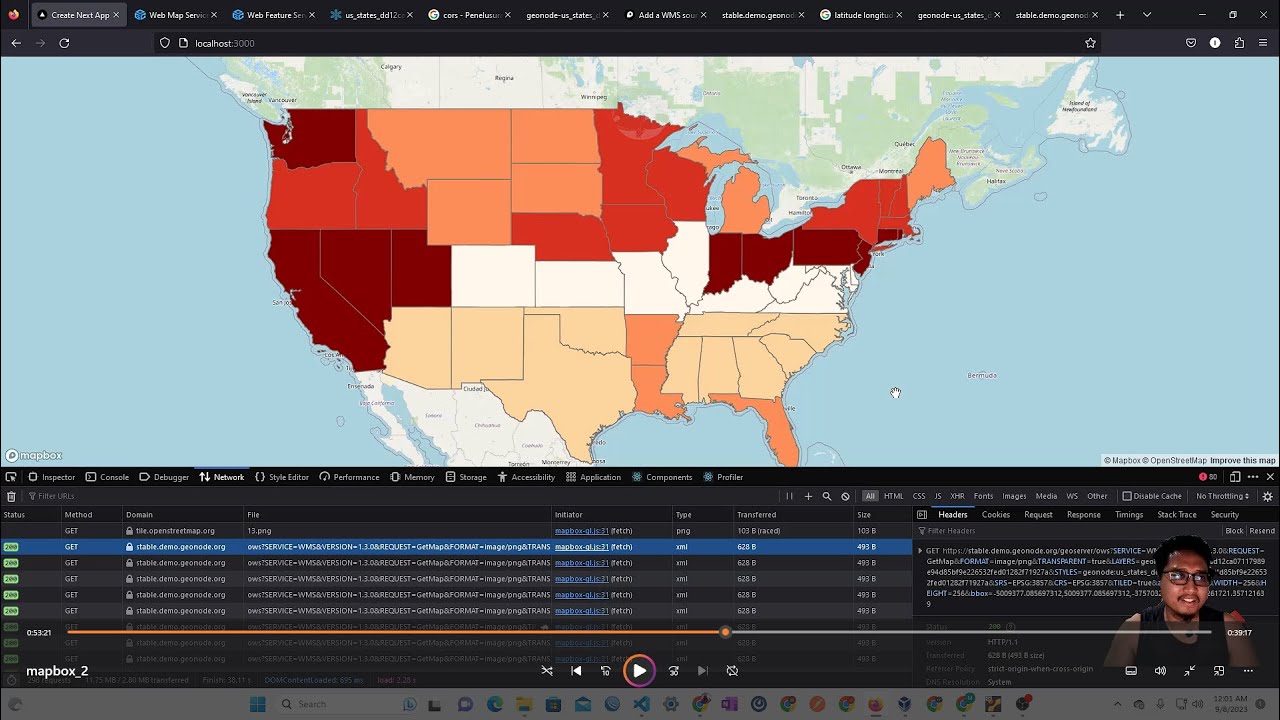 React NextJS MapBox | How to load a WMS and WFS Geoserver Data