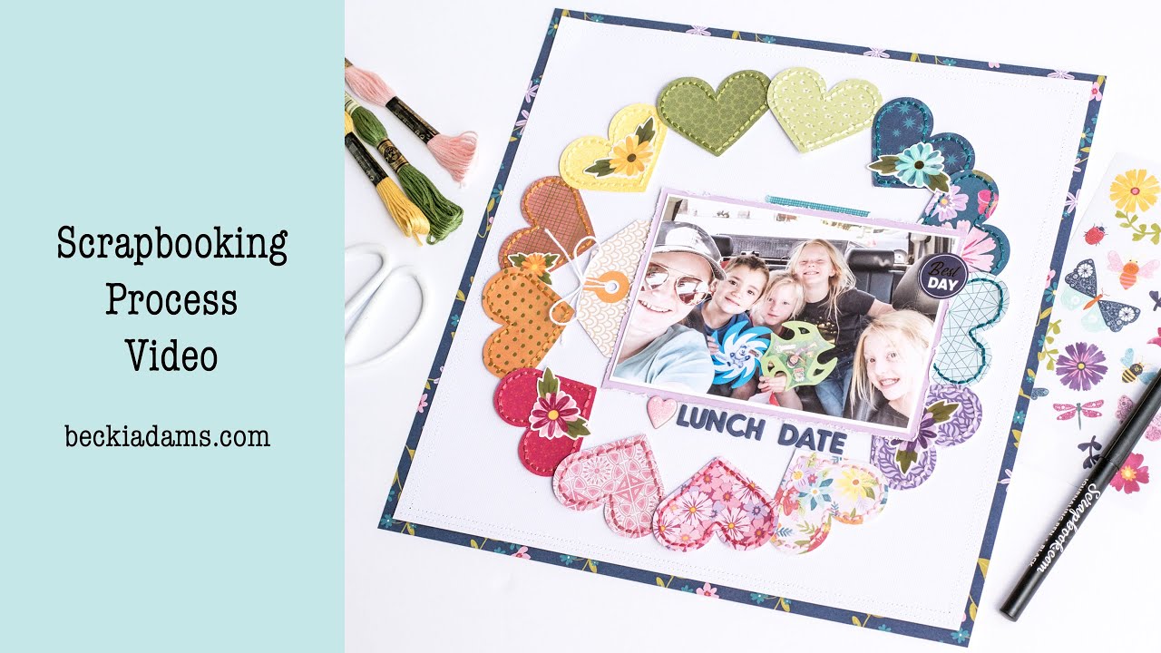 Scrapbook Process Video | Lunch Date | Paige Evans Wonders collection | Becki Adams