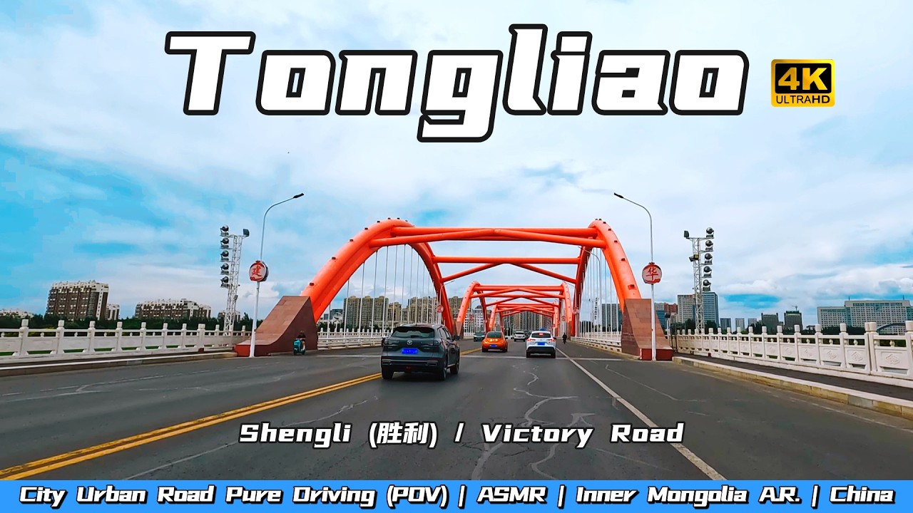 [4K60FPS]Shengli(胜利)/Victory Road,S.→N.,Tongliao City,Inner Mongolia,ChinaCityStreetScenery