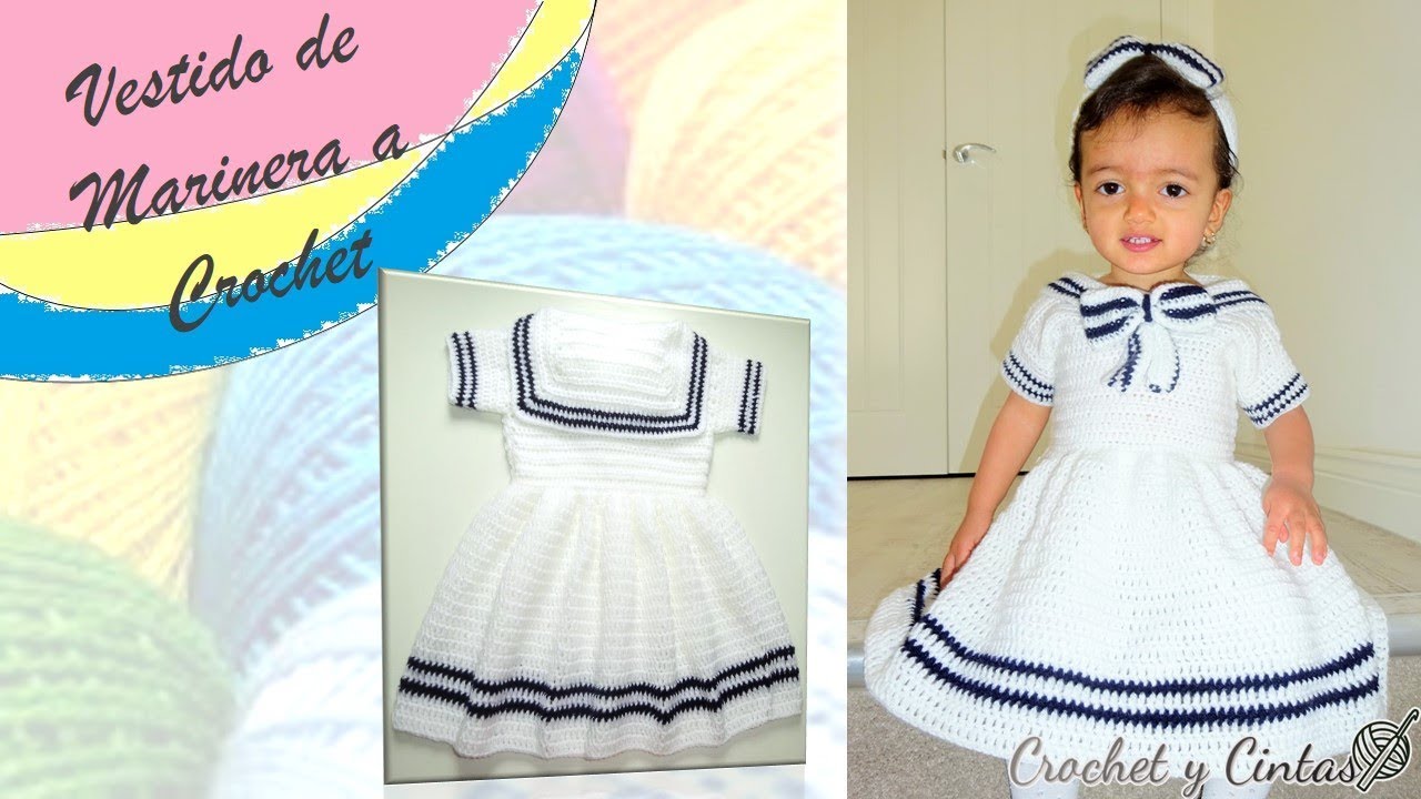 Vestido de marinera a crochet - Parte 1 de 3 👗👧
