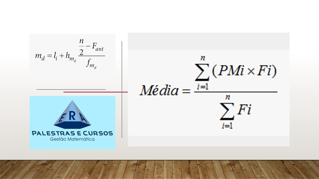 M&eacute;dia e mediana de tabela  com intervalo de classe