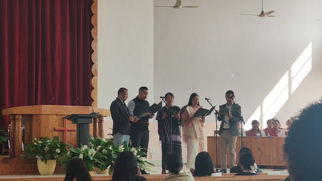 Bhandari Town Baptist Church Ministerial Staff presenting a song #blessingsforall #melodiousvoice 