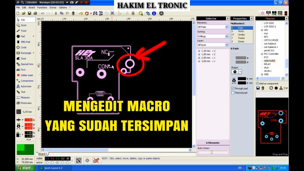 TUTORIAL SPRINT LAYOUT 6, episode 2, mengedit macro.