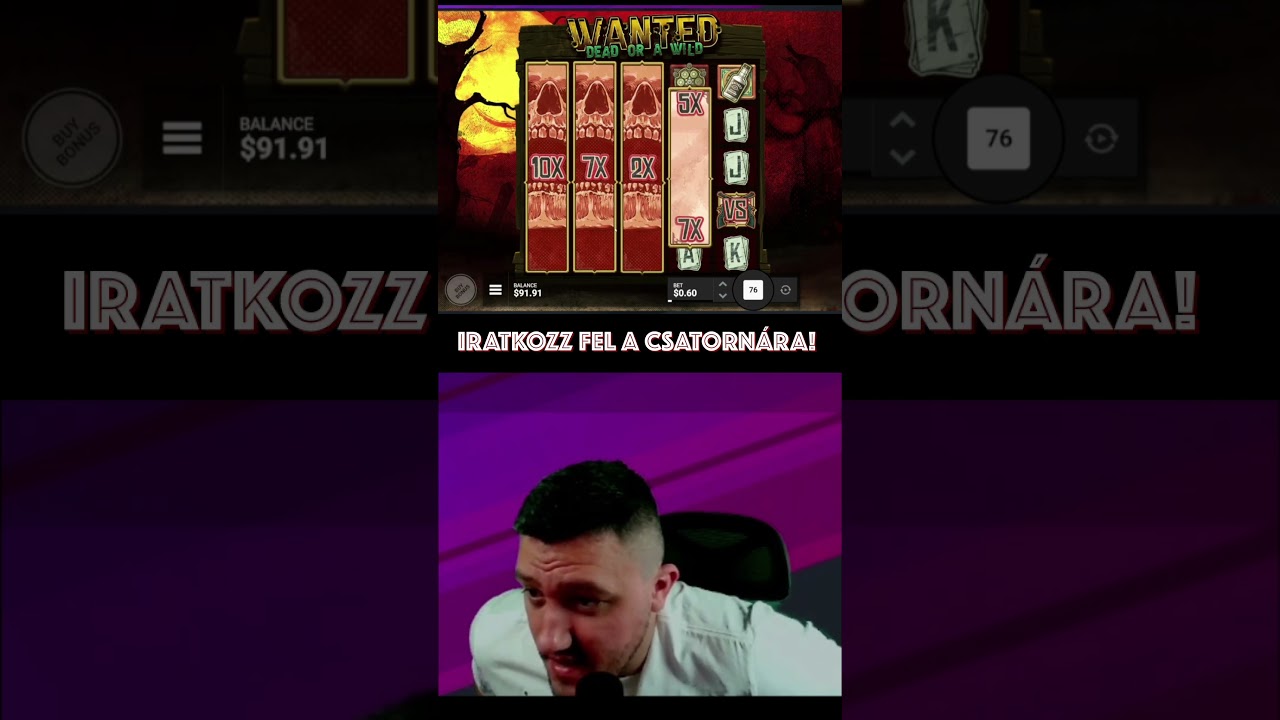 ONLINE KASZINÓ VALÓDI PÉNZÉRT! WANTED DEAD OR AWILD 5VS 
