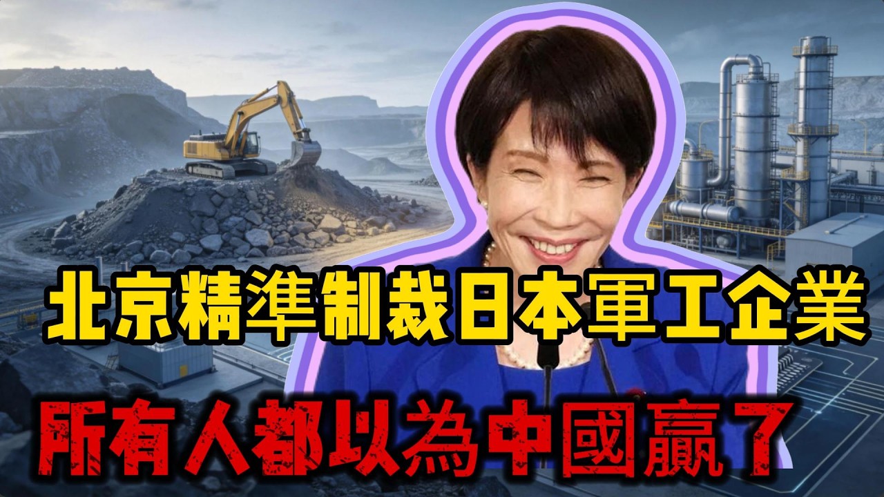 中國稀土禁運日本軍工：改變不了的安全軌道，加速不了的戰略妥協，北京這步棋下錯了嗎？