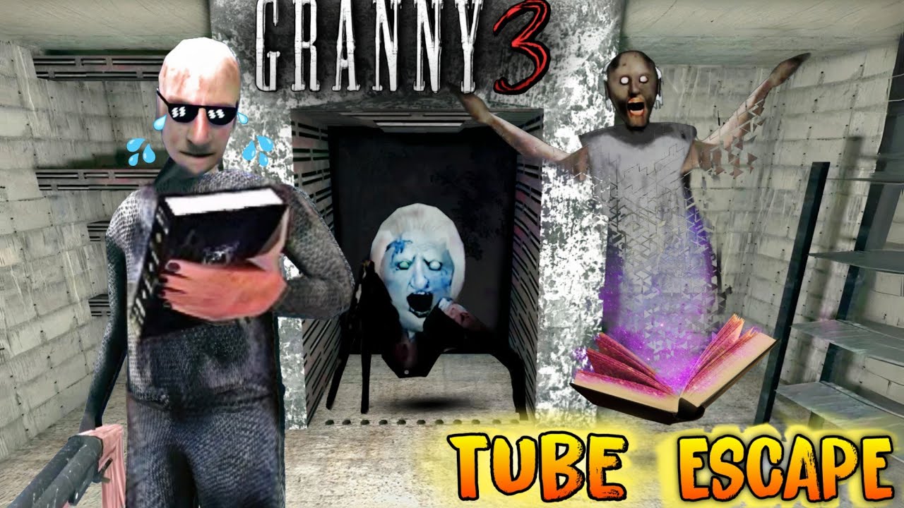 Enhanced Granny 3  Tube Tunnel Escape Full gameplay | Spider Angelina Bahut Khatarnak hai🥵