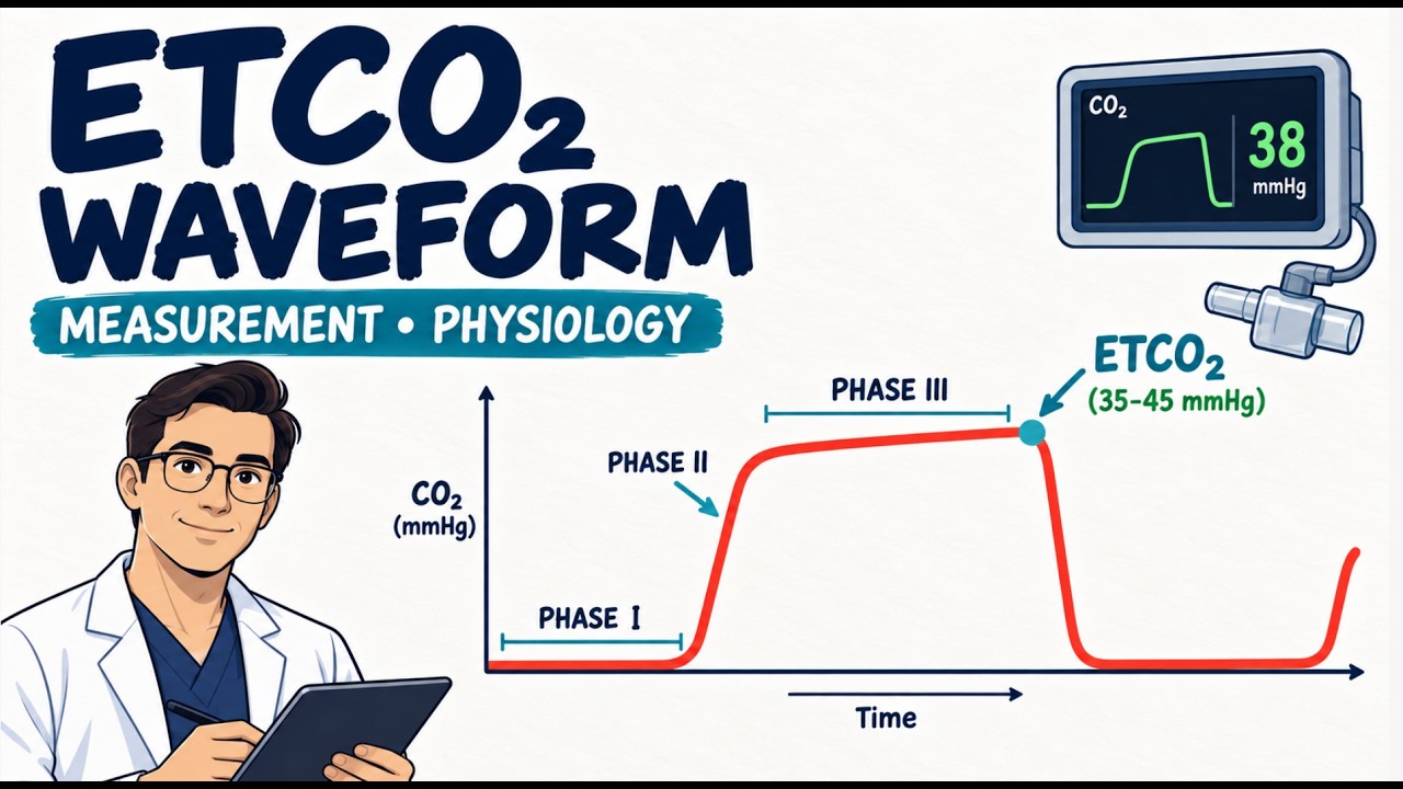 End Tidal Capnography Waveform Basics - Measurement, Physiology, Application | Clinical Medicine