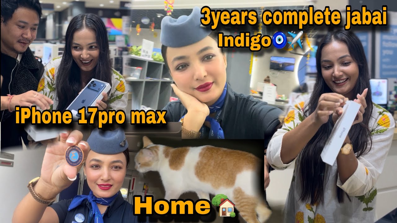 😍Finally Home 🏠…🧿IPhone 17 pro max labai …🥹 ||PUJA BORO|| Indigo ao 3 years complete jabai 🥰🥹