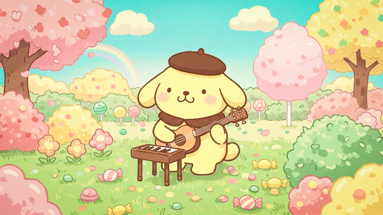 Pompompurin Study Session | Calm Lofi Beats for Relax, Study, Focus | Pompompurin Guitar&Piano Vibes