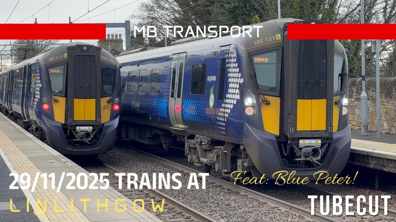 Trains at Linlithgow 29/11/2025 feat: Blue Peter!