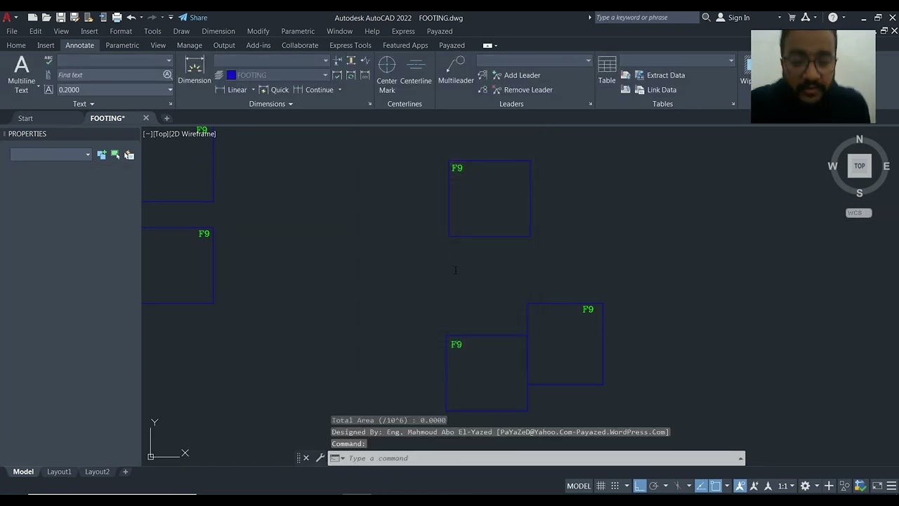 QS course- RC FOOTING حصر الكميات حصر القواعد المسلحة (5)