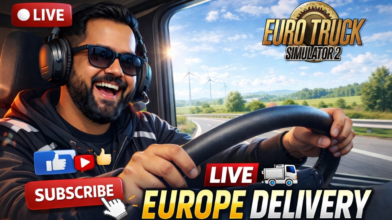 Road to 100 Subs | Euro Truck Simulator 2 Live | Realistic Truck Driving 🔥