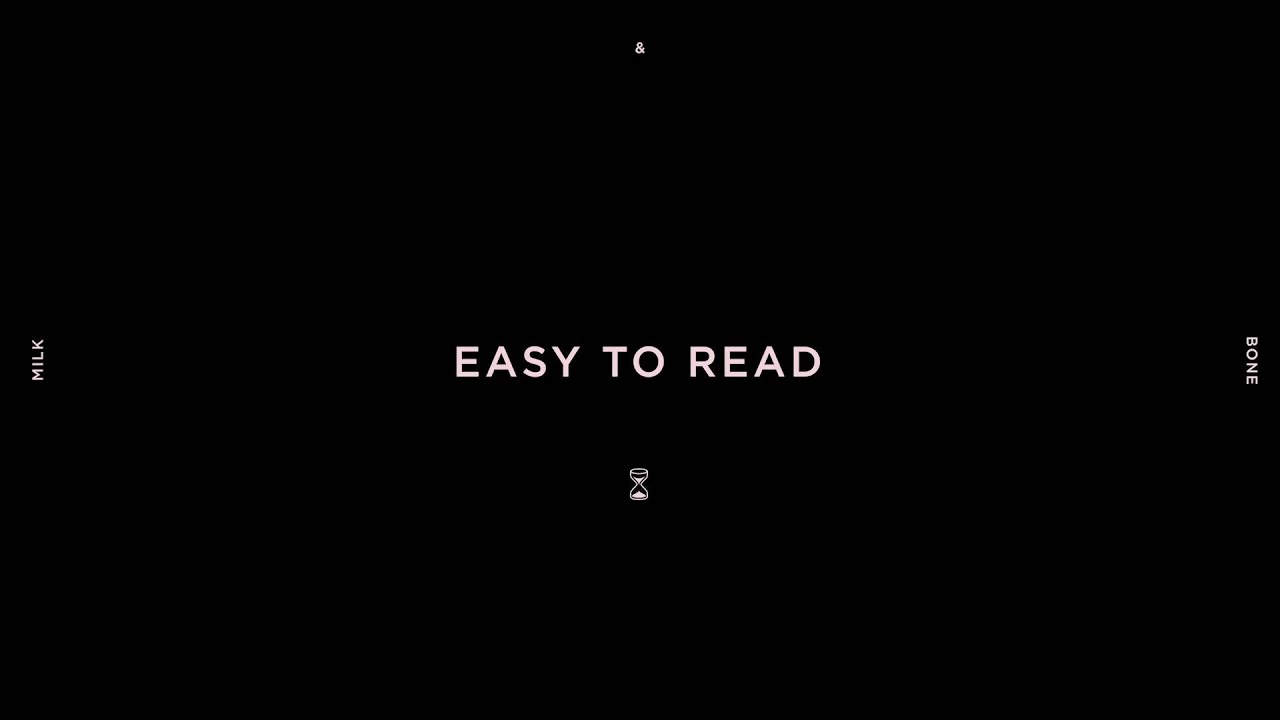 Milk & Bone - Easy to Read (audio)