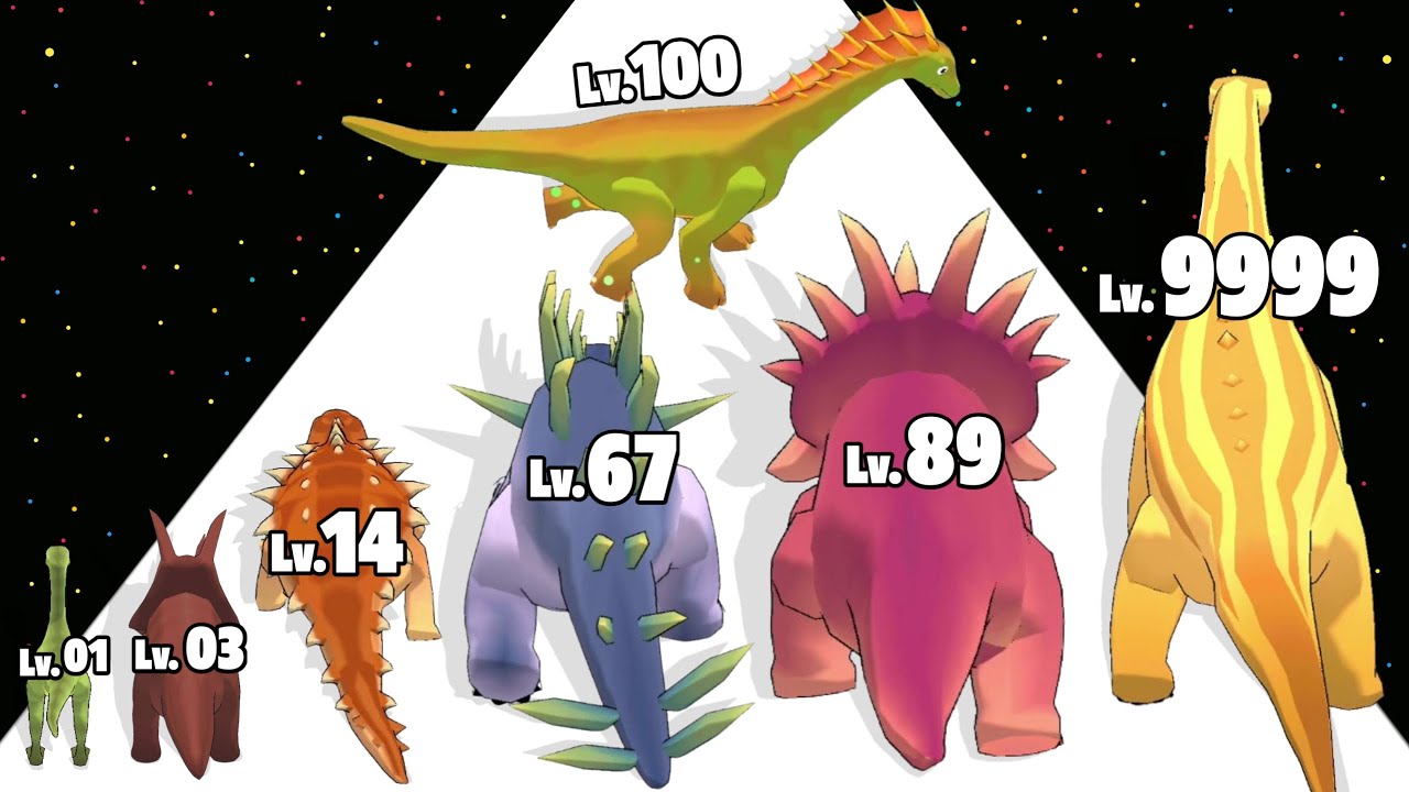 Dino Rush: Dinosaur Evolution - Level Up Dinosaur Max Level Gameplay