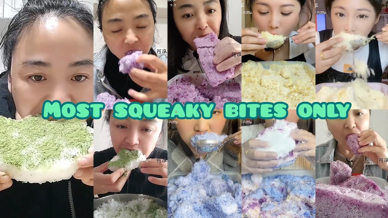 EXTREMELY🧊🤩SQUEAKY BITES COLLECTION🌟|ONLY BITES ASMR|CRUNCHY ICE CHYNKS EATING 💜🥣