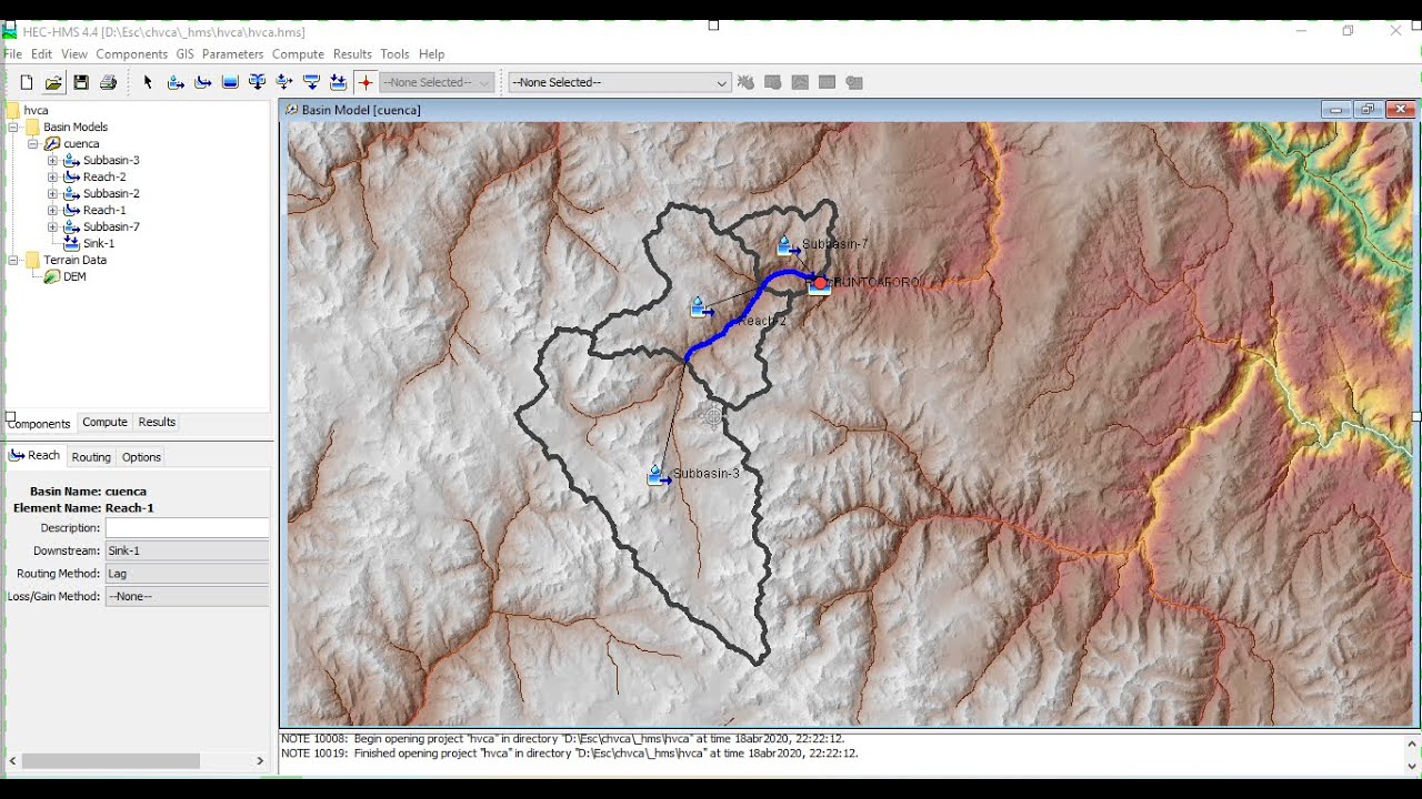 DELIMITAR CUENCAS Y SUBCUENCAS HEC-HMS 4.4 - GIS