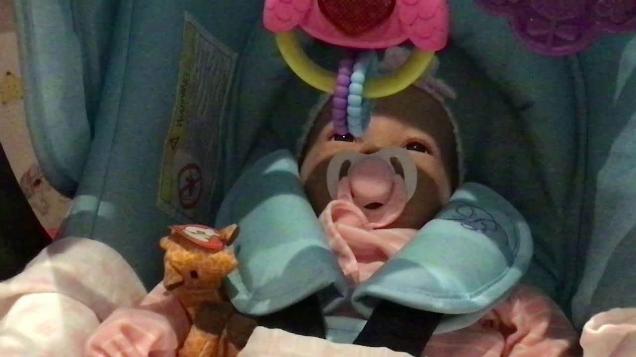 How to make your awake Reborn baby look realistic in a car seat
