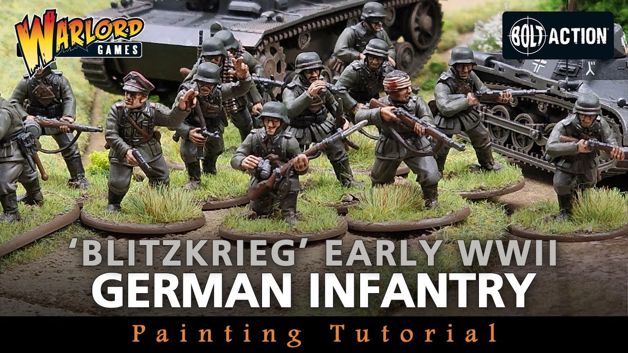 Bolt Action Painting Tutorial: How To Paint Blitzkrieg / Early War German Infantry 28mm