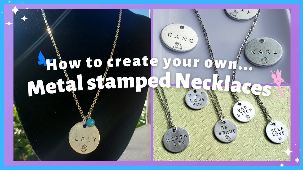 How to create your own metal stamped necklaces| Hand engraved jewelry| Custom Engraved Necklace