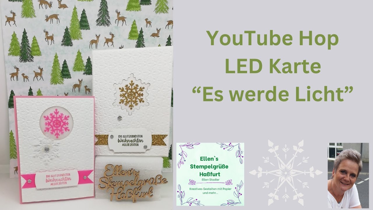 Weihnachtliche LED Karte mit PP 