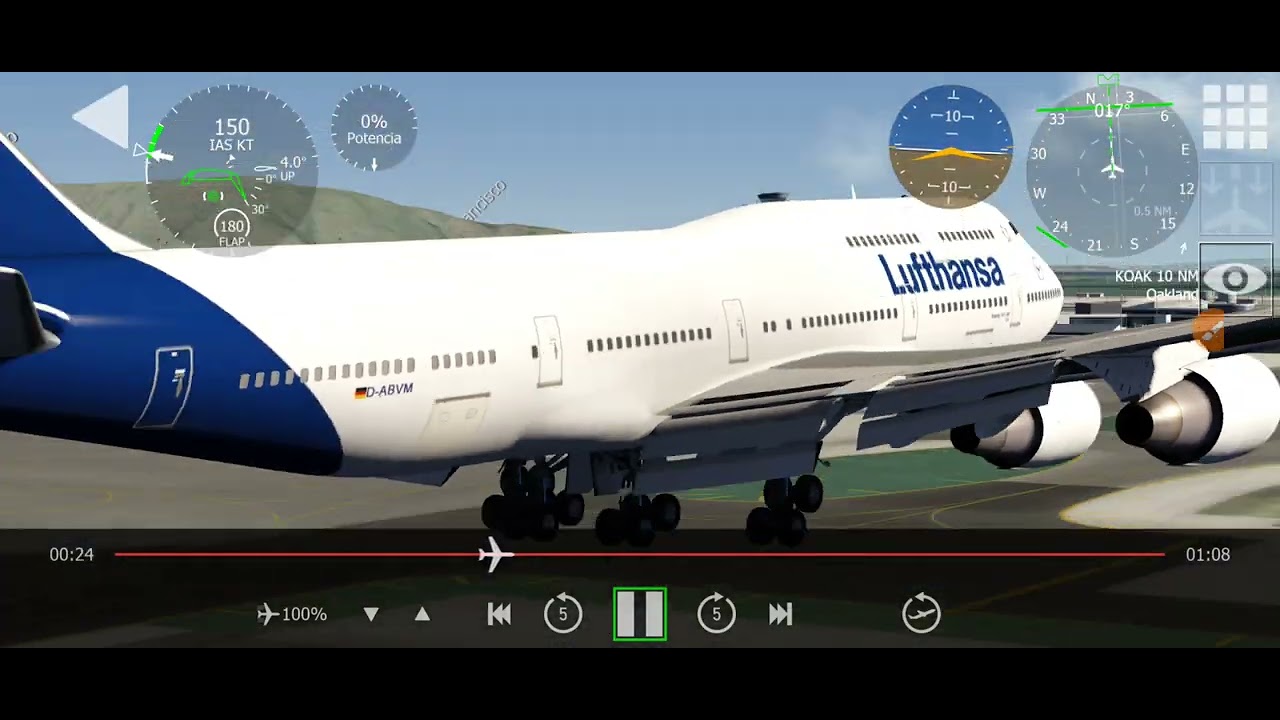 Aterrizaje 747 Aerofly