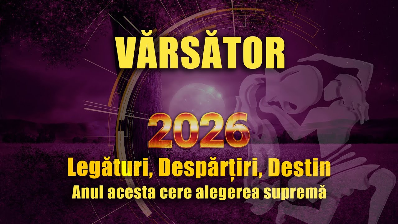 ♒HOROSCOP VĂRSĂTOR 2026 ♒ -Ceva ia sfârșit. Ceva se naște. Vărsătorul nu mai are cale de întoarcere!