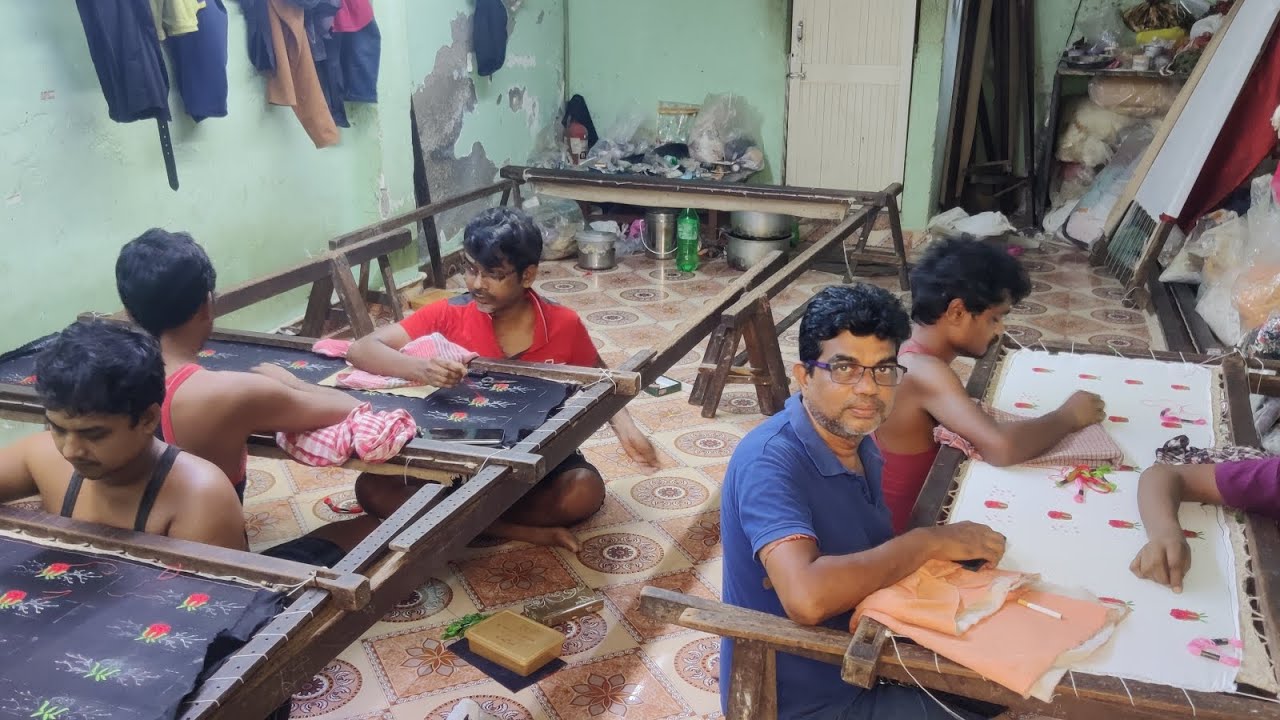 hand embroidery factory in Mumbai| zardozi & arri  hand embroidery in india