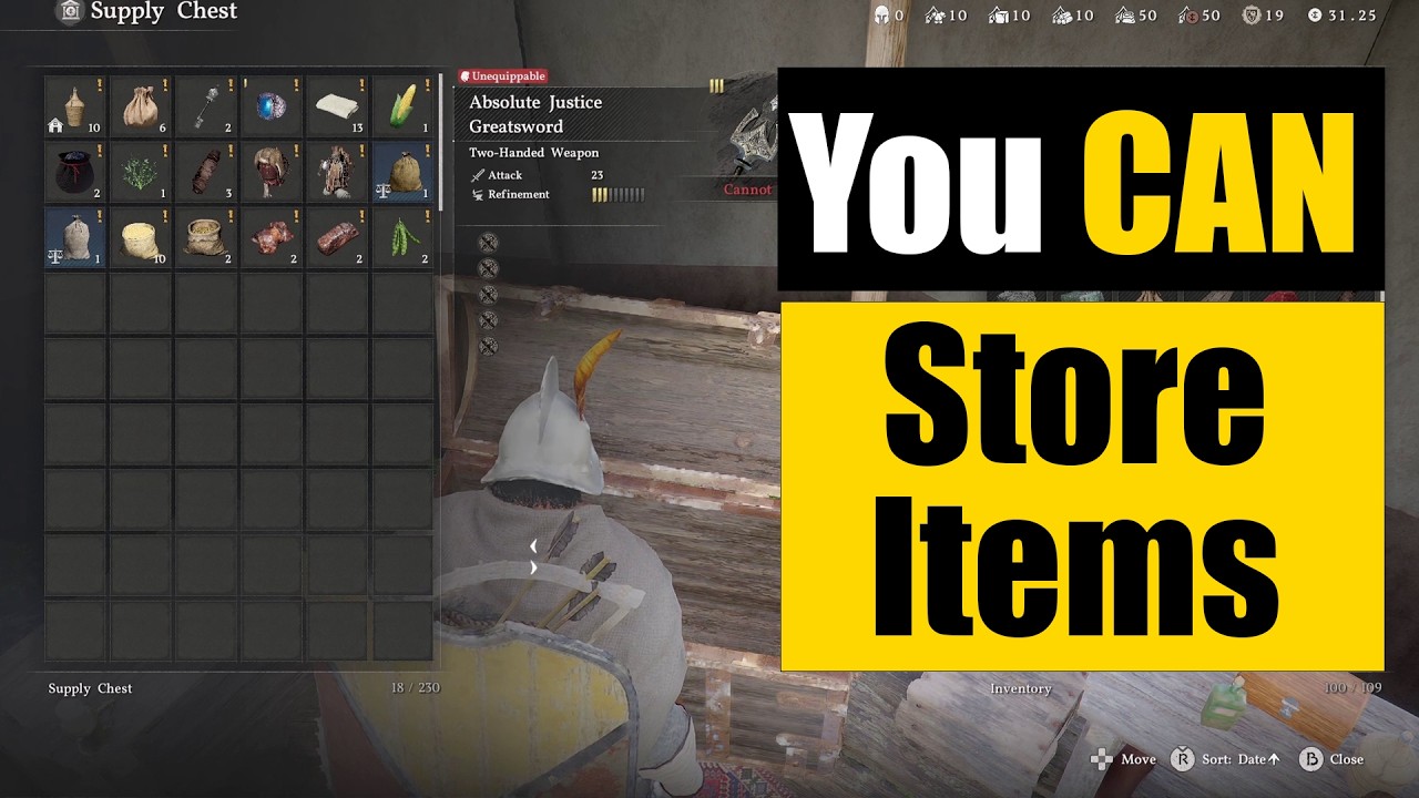 How To STORE ITEMS in your Chest in Crimson Desert