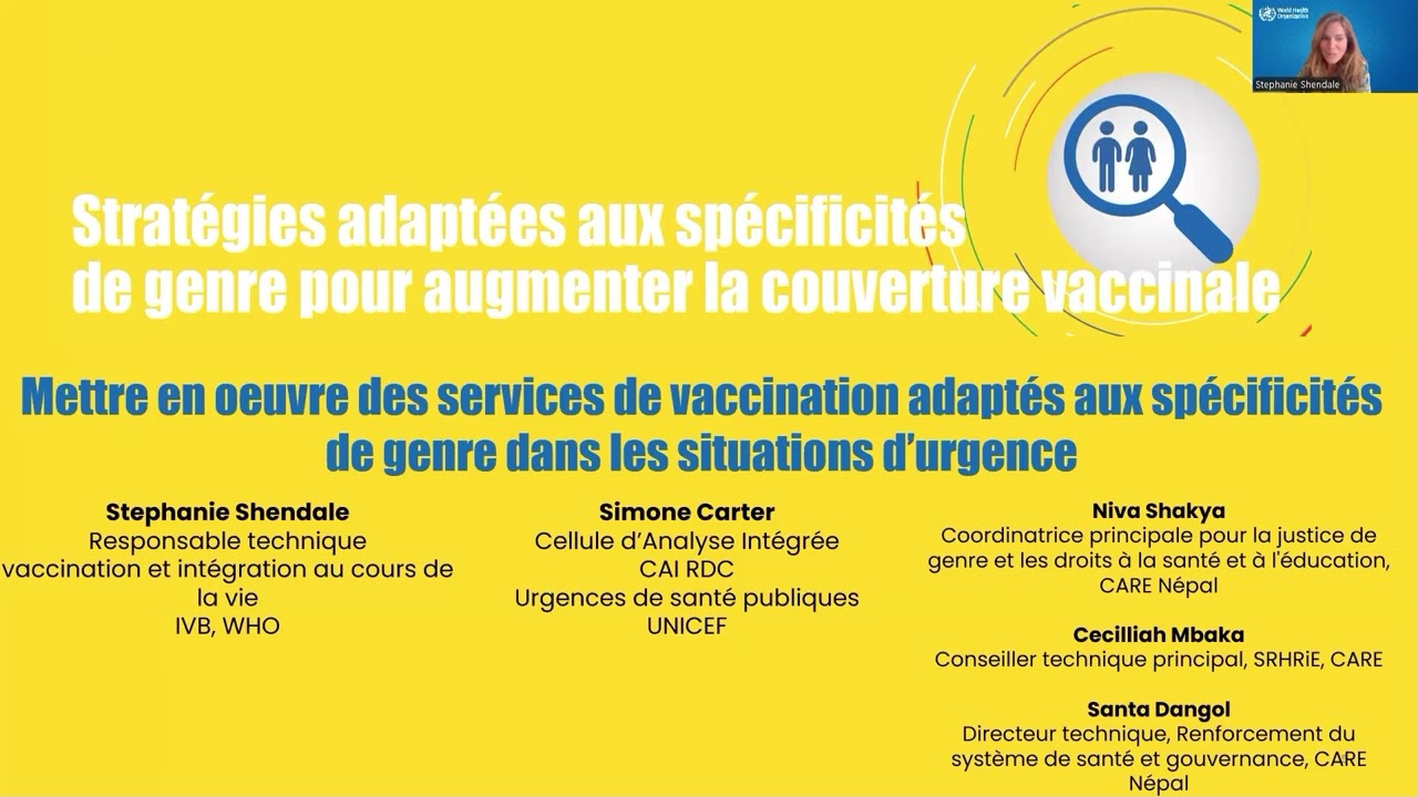 Mettre en œuvre des services de vaccination adaptés aux spécificités de genre dans les urgences