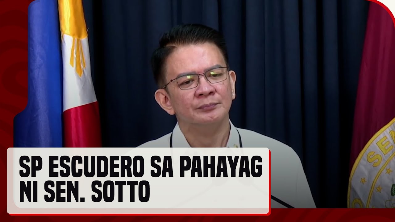 SP Escudero, sinagot ang pahayag ni Sen. Sotto ukol sa pagpresenta ng articles of impeachment ni VP