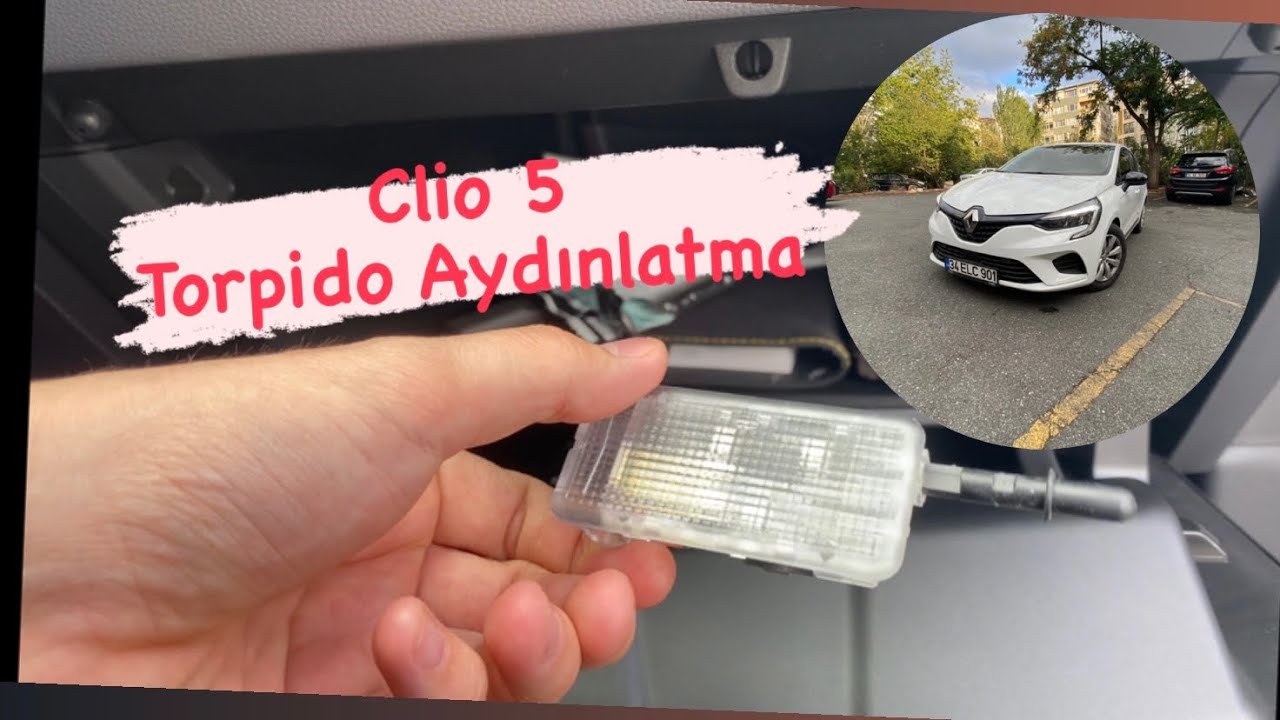 Установка освещения перчаточного ящика Renault Clio 5 V