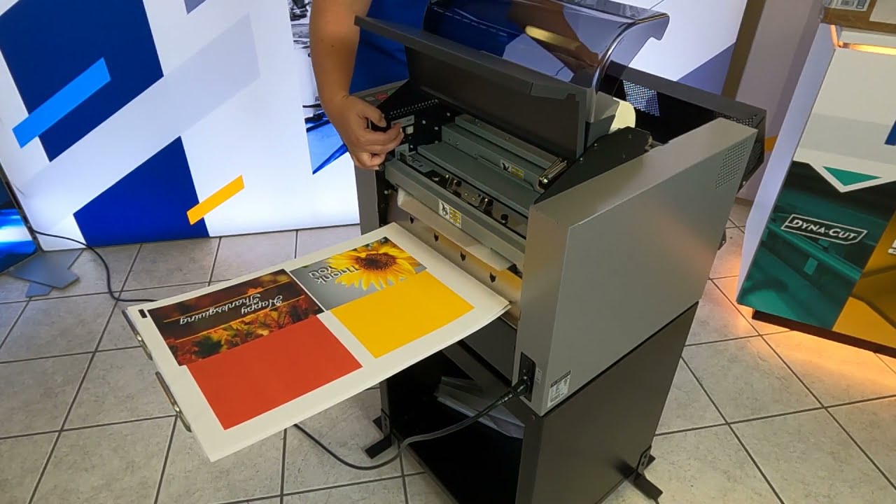 Greeting cards lamination demo - My Live Expo ALM laminator excerpt