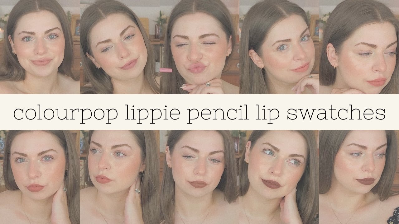 colourpop lippie pencil lip swatches (fair skin)