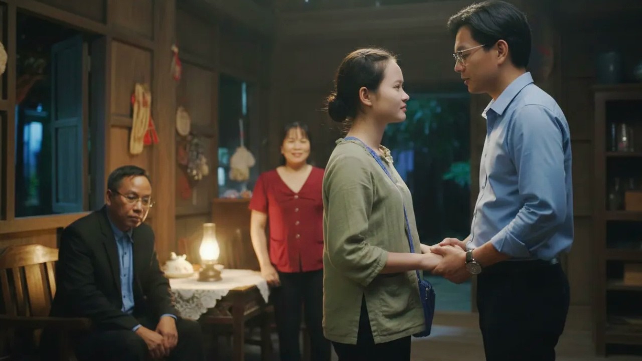 Father James held Diep's hand at the party; was that a father-daughter relationship?