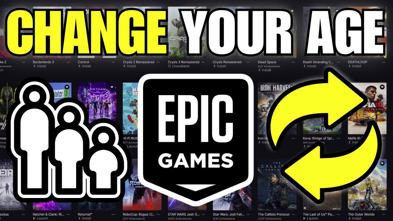 Как изменить возраст в аккаунте Epic Games