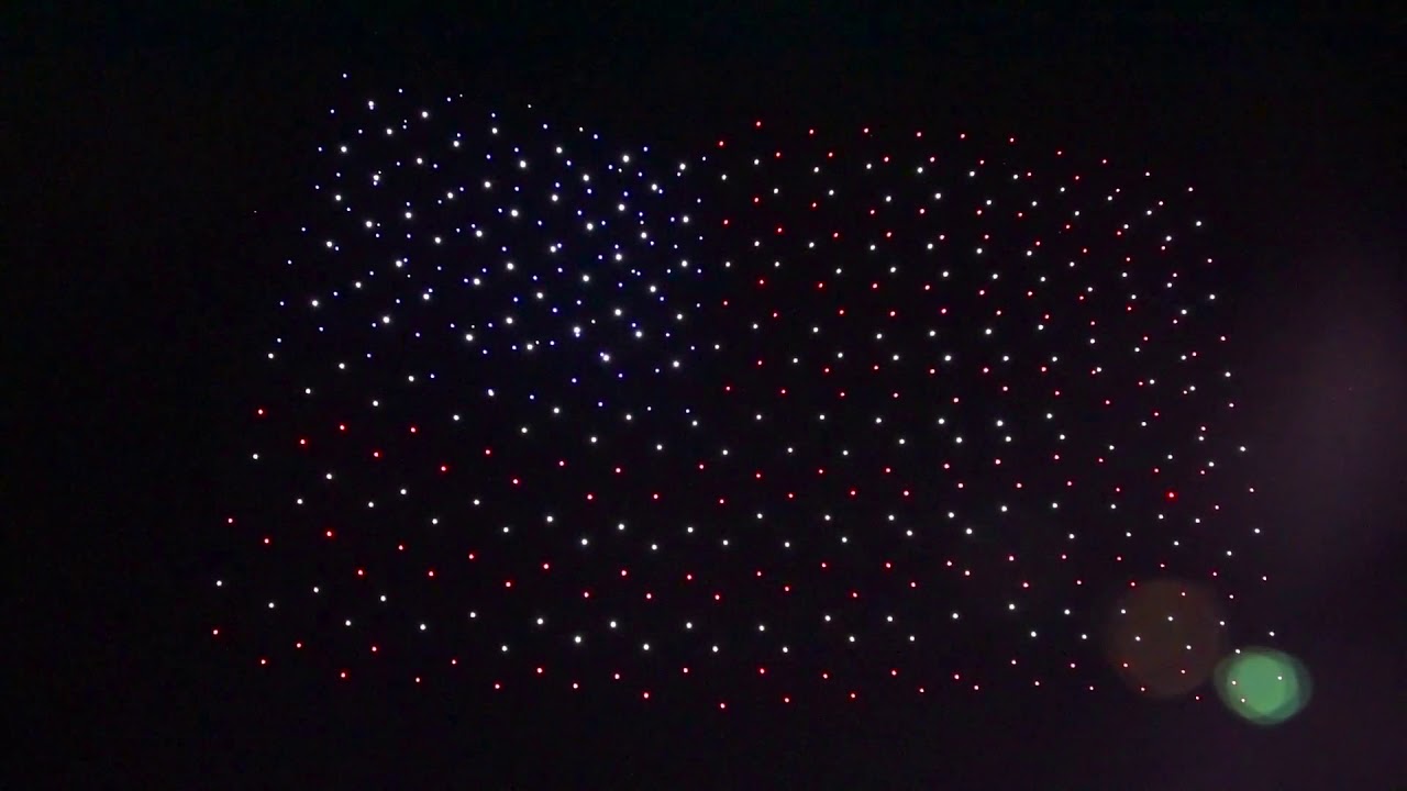 Fourth of July Intel Shooting Star Drone Light Show