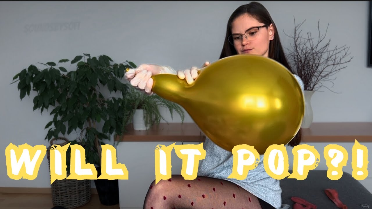 ASMR Balloon Inflation in Latex Gloves💥 (Stretching & Loud Pop) 💥
