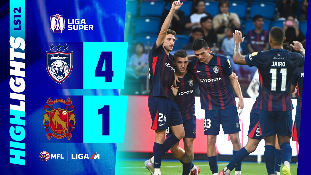 Johor Darul Ta'zim 4-1 Kelantan The Real Warriors FC | Highlights | Liga Super 2025-2026 | LS12