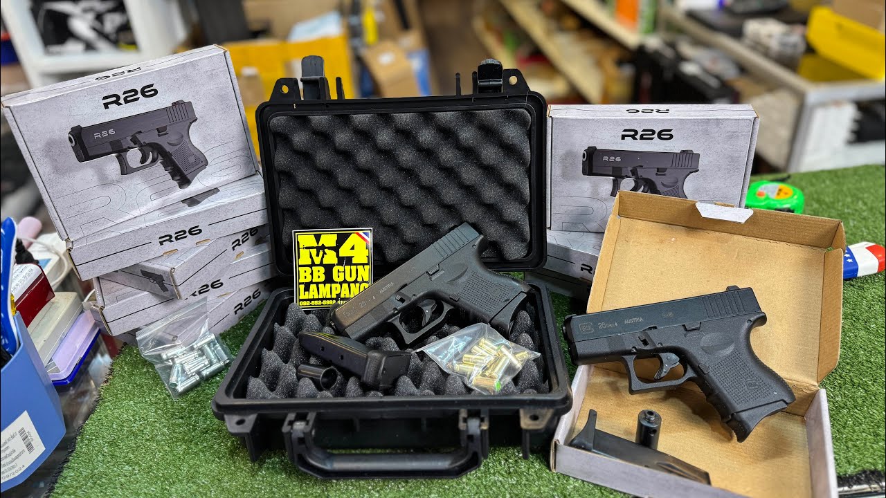 GLOCK 26 AUTO RETEY 🔫เปรียบเทียบกับ❗️ปืนจริงมิติ 1:1หรือไม่ทดสอบปืนแบลงค์กันGLOCK26 Gen4 AUSTRIA9x19