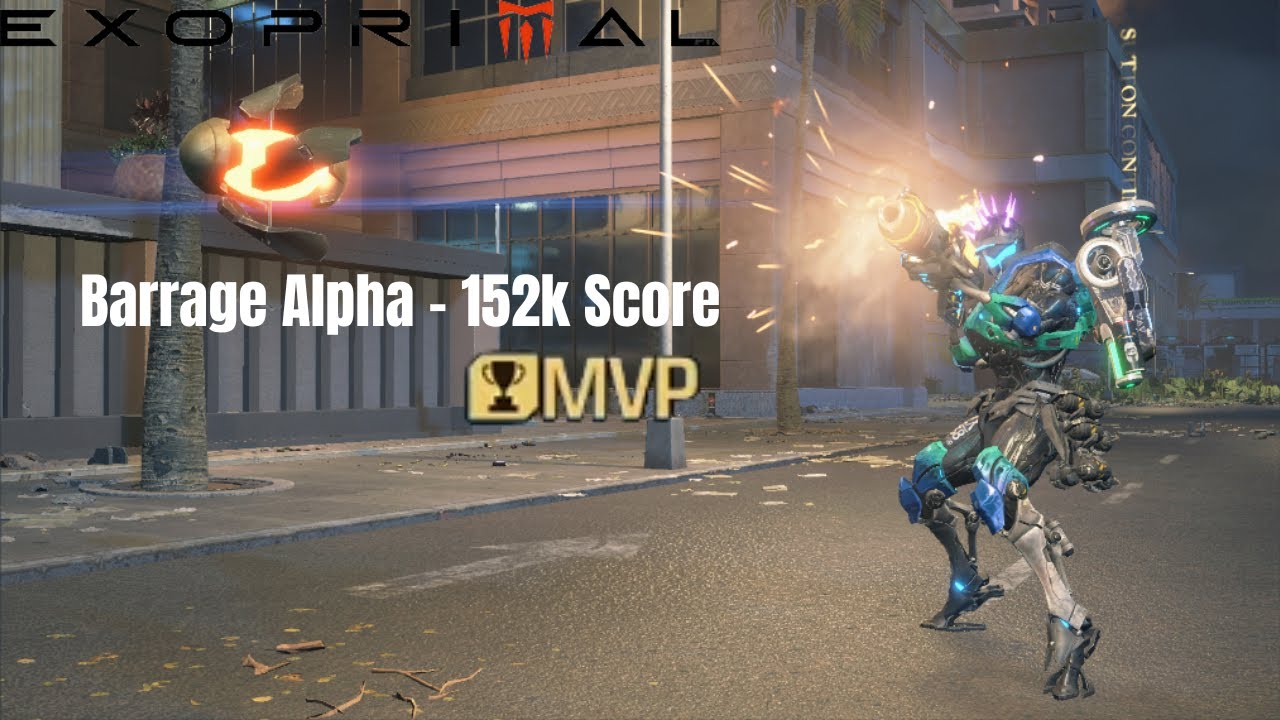 [Exoprimal] Barrage Alpha Gameplay | 152k Score | PvP Final
