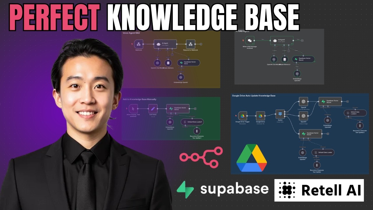 How To Build The Perfect AI Knowledge Base (Self-Learning RAG AI Agent With Supabase + n8n)