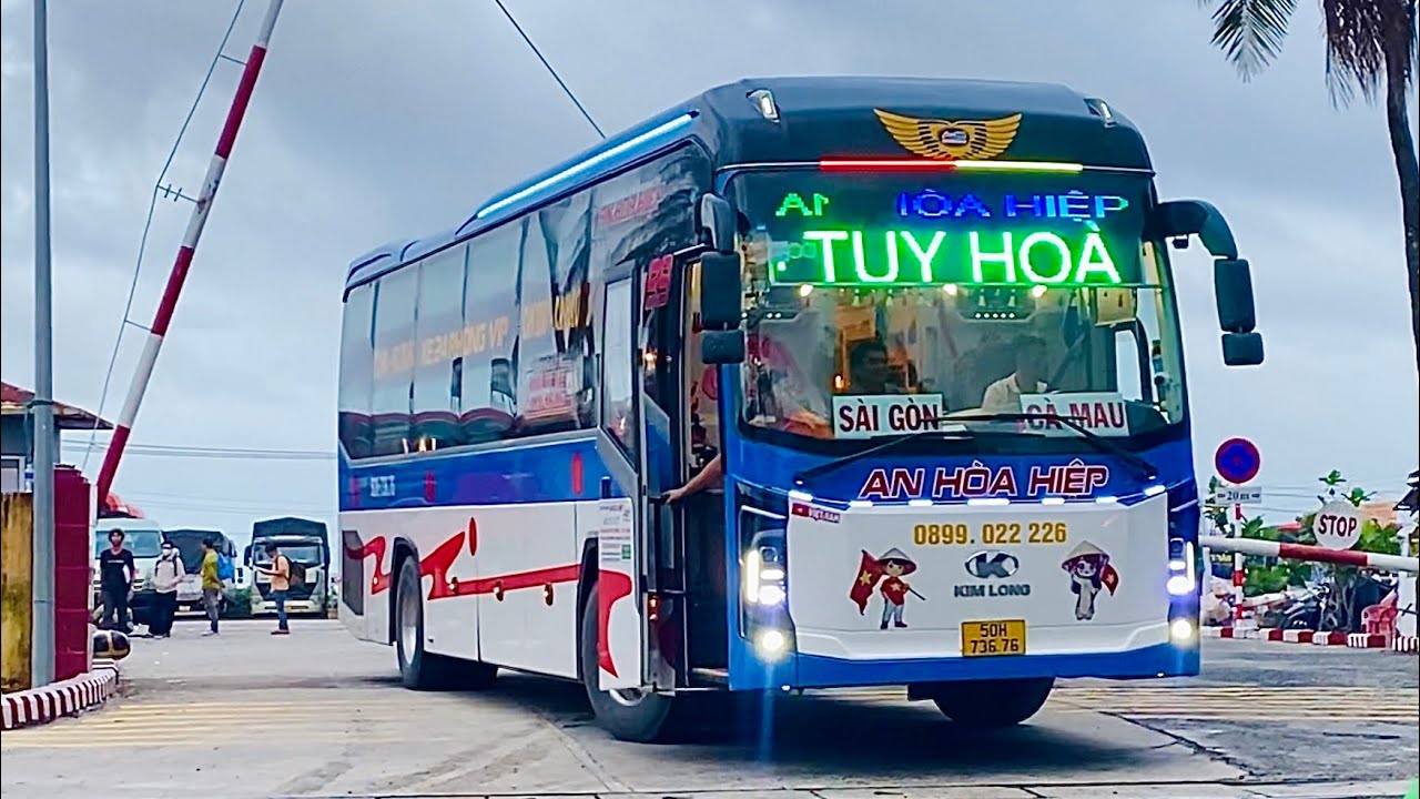 [461] XE KHÁCH GIƯỜNG NẰM XUẤT BẾN TUY HOÀ   #xekhach #giuongnam #travel #automobile 
