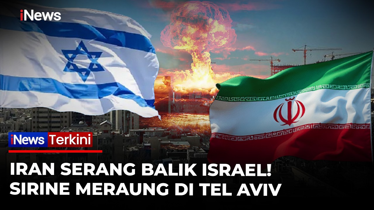 Iran Balas Serang Israel! Sirine Peringatan Bergema di Tel Aviv | iNews Terkini