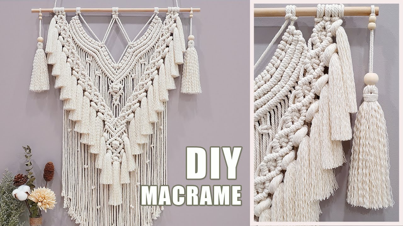 DIY Tutorial l  How To Make Macrame Wall Hanging with beautiful Fringes ?