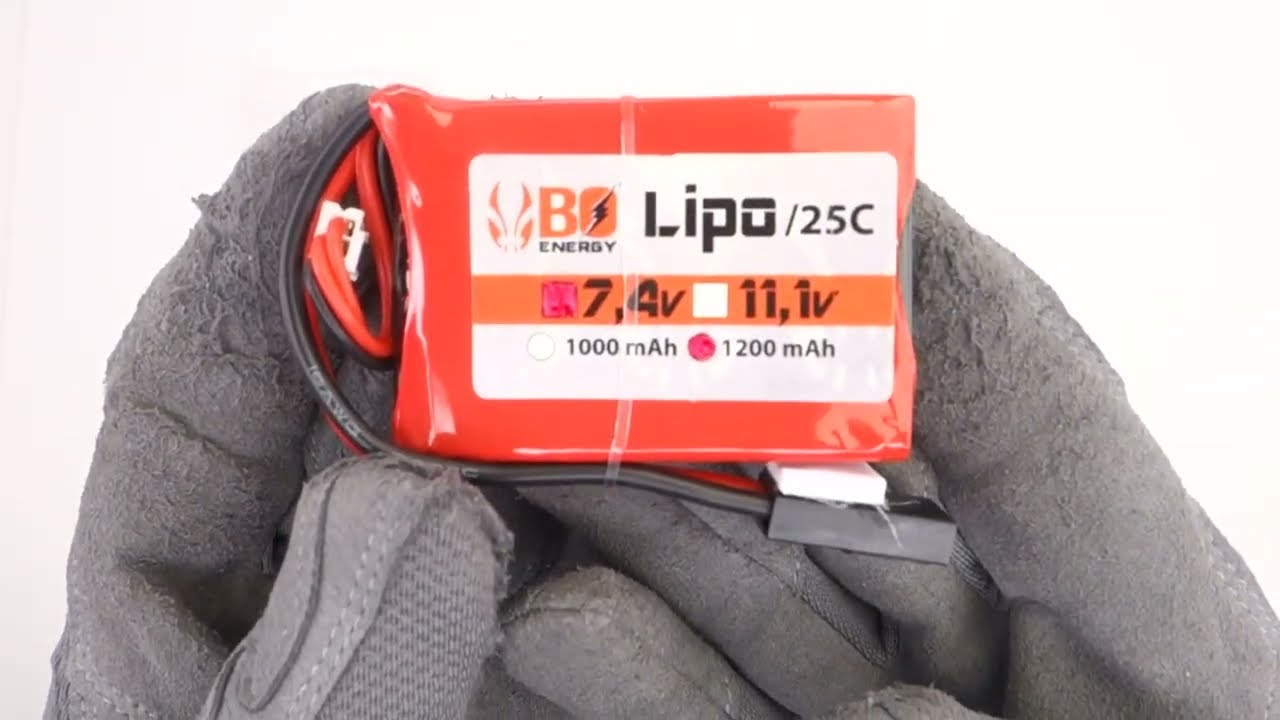 BO Manufacture Batterie BO LIPO 7.4V 1200Mah 25C Mini A63004 #dmdiffusion