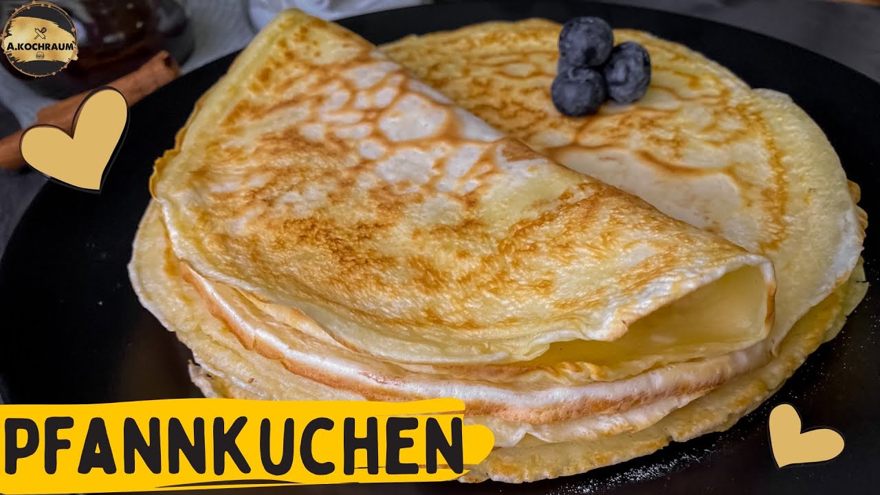 Pfannkuchen Teig einfach selbst gemacht / Grundrezept f&uuml;r Eierkuchen / Rezept mit Dinkelmehl