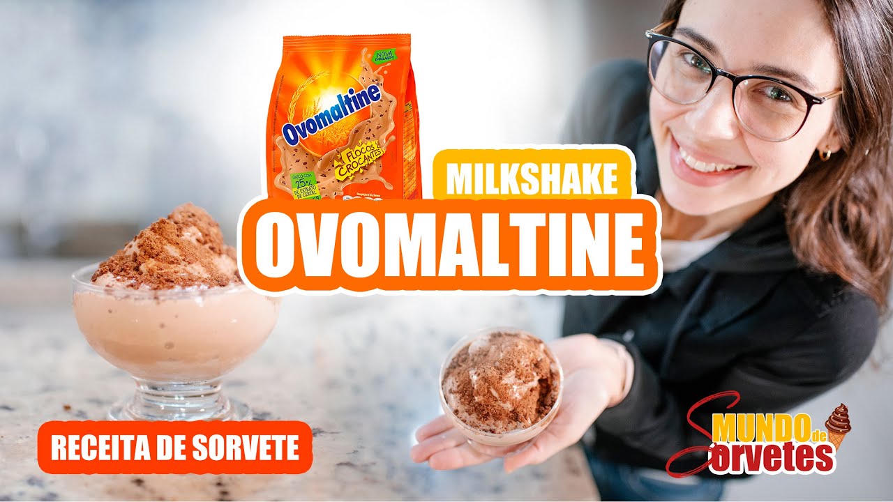 Ovomaltine - Como fazer sorvete em casa - Sorvete de ovomaltine - Milkshake - Mundo de Sorvetes