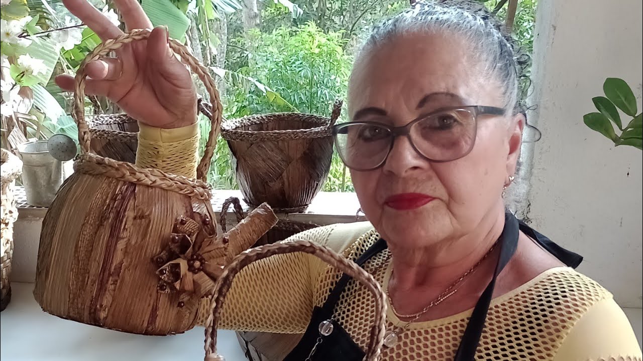 Chaleira de fibra de bananeira decorativa faça e venda renda extra faça você mesmo