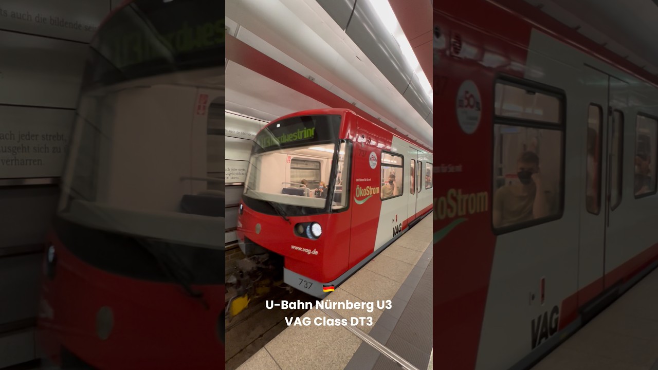🇩🇪 Nürnberg U-bahn - Nuremberg metro typ VAG DT3 U3 #ubahn #metro #germany #subway