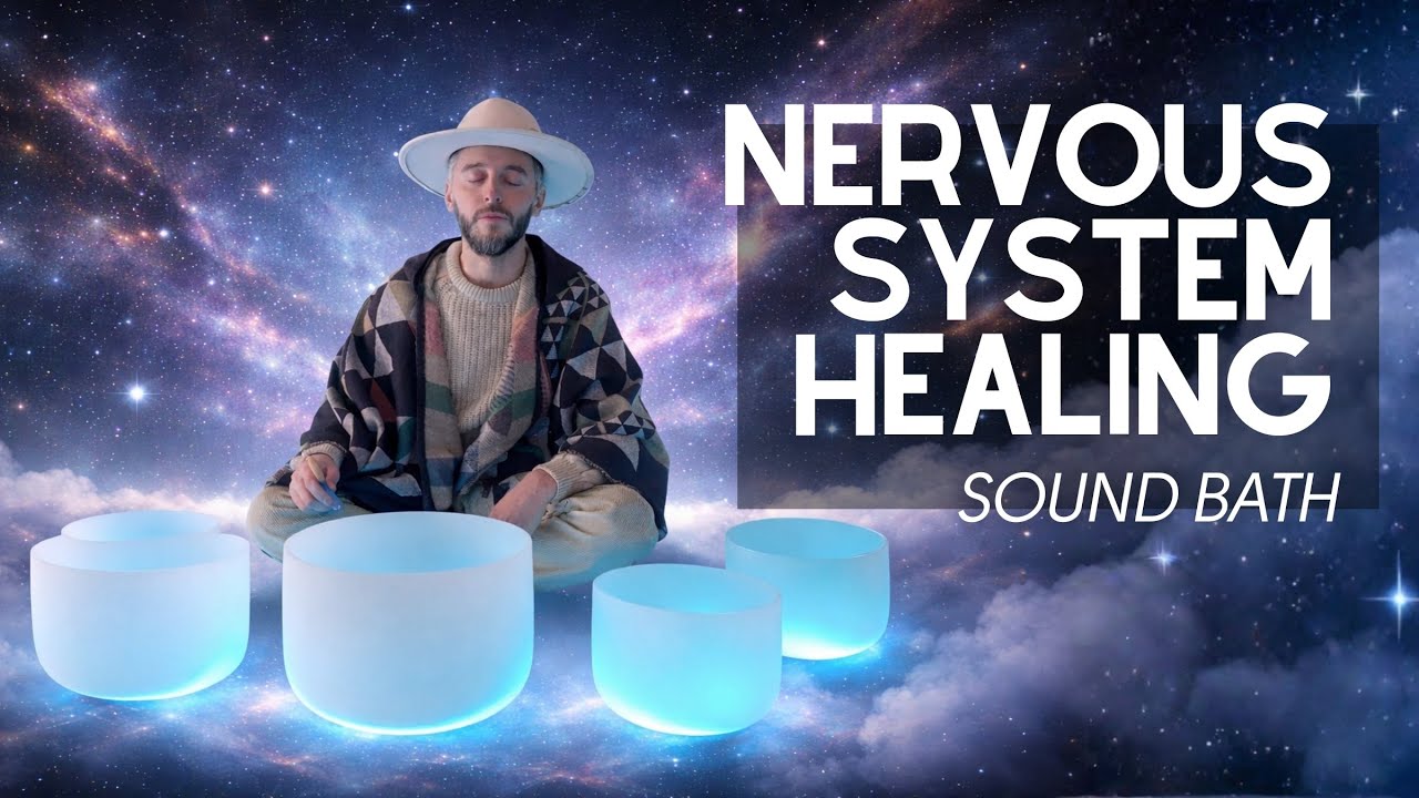 Nervous System Healing for Deep Sleep | Gentle Sound Bath for Stress Relief • 1 Hour • Black Screen